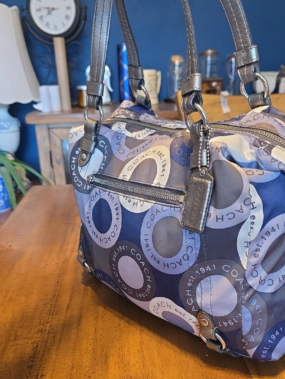 Coach Snaphead Print Sateen Alexandra Satchel